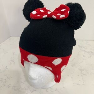 Kids Black and Red Polka Dot Ear Hat
